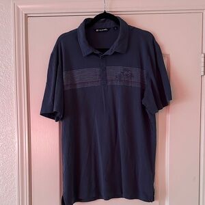 Travis Mathew Navy Polo with Stripe Detail